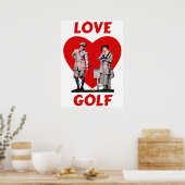 Poster Love Golf Vintage Print (Cuisine)