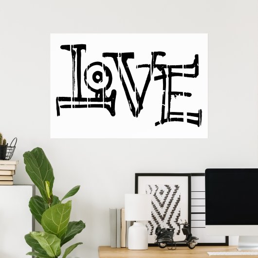 Poster Love graffiti (Bureau à domicile)