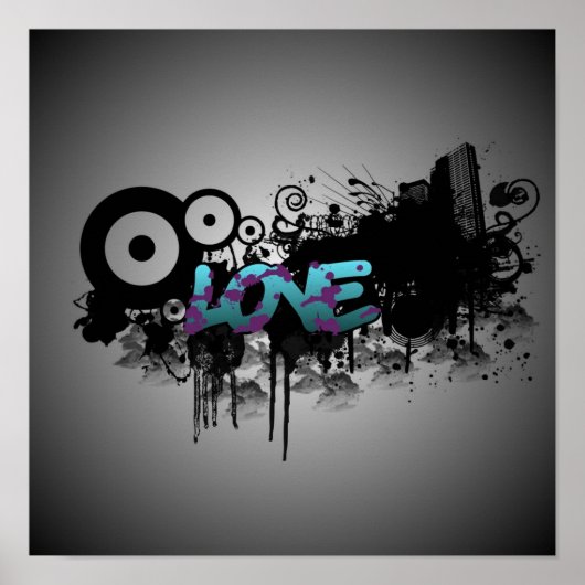 Poster LOVE Graffiti (Devant)