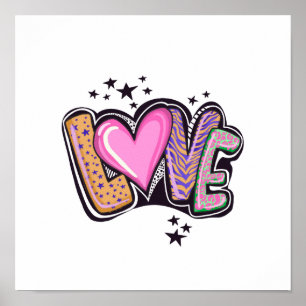 Poster Love Graffiti Art