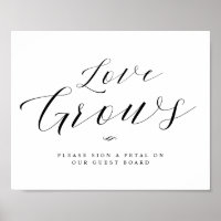 Love Grove Flower Petal Mariage du conseil d'admin
