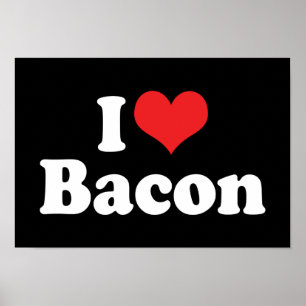 Poster Love Heart Bacon