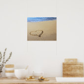 Poster Love Heart Beach (Cuisine)