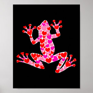 Poster Love Heart Cute Frog Lover Couple Heureux Valentin