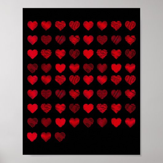 Poster Love Heart Graphic 67 Hearts Pattern 67 Valentines (Devant)