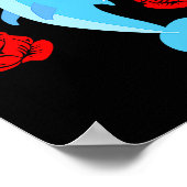 Poster Love Heart Valentines Day Roses Dolphin Boys Kids  (Coin)