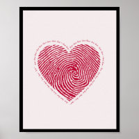 Poster Love Heart WallArt Home Décor