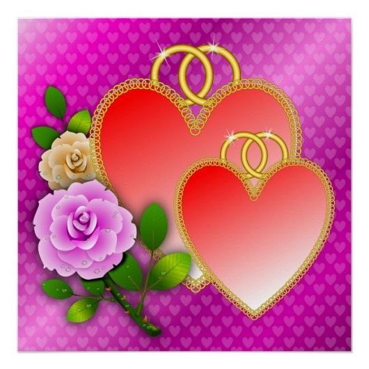 Poster Love Hearts Saint Valentin-20362 (Devant)