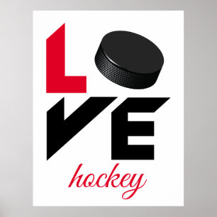 Poster Love hockey