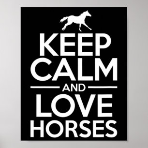 Poster Love Horses Chevaux Cheval Équitation équitation E