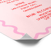 Poster Love in Bloom Red Pink Cin Bar Menu (Coin)