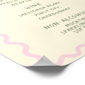 Poster Love in Bloom Sage Pink Cin Cin Bar Menu (Coin)