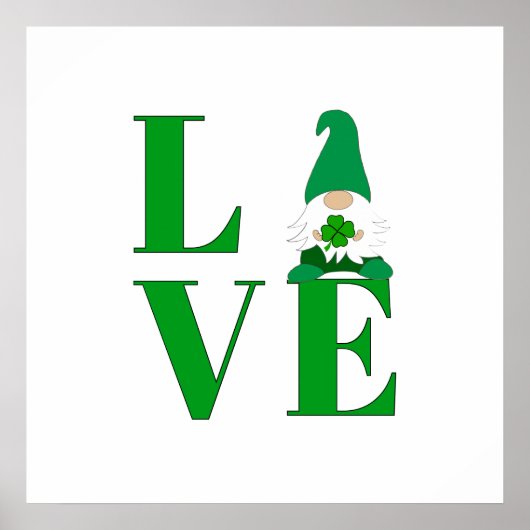 Poster Love Irish Gnome (Devant)
