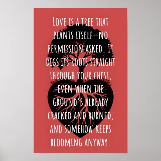 Poster Love is a tree  (Devant)