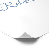 Poster Love is Brewing Blue Bow Bridal Shower Welcome (Coin)