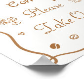 Poster Love is Brewing Coffee Bridal Shower Favor (Coin)