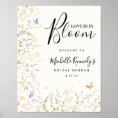 Poster Love Is In Bloom Bridal Shower Welcome Sign  (Devant)