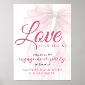 Poster Love Is In The Air Mauve Bow Engagement Welcome (Devant)