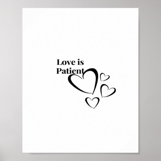 Poster Love Is Patient Calm Aesthetic  (Devant)