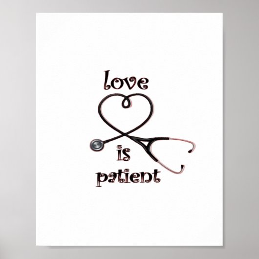 Poster Love Is Patient Clean Layout  (Devant)