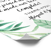 Poster Love is Sweet Citation Mariage Réception Traite Si (Coin)