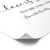 Poster Love is Sweet Dessert Table Aquarelle Fleur Signal (Coin)