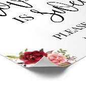 Poster Love is Sweet panneau de mariage en dessert table  (Coin)