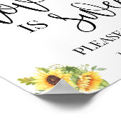 Poster Love is Sweet panneau de table de mariage tourneso (Coin)