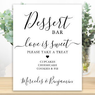 Poster Love is Sweet Personalized Wedding Dessert Bar