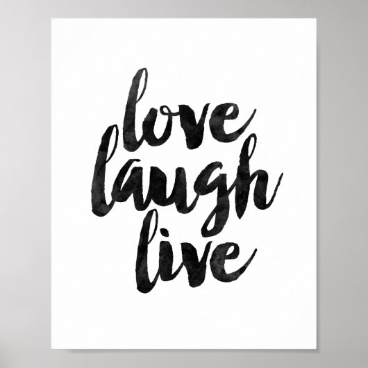 Poster Love Laugh Live (Devant)