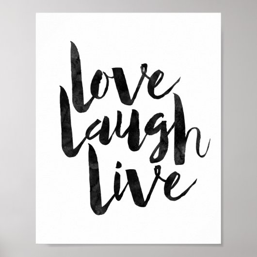 Poster Love Laugh Live (Devant)