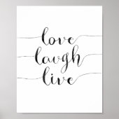 Poster Love Laugh Live (Devant)