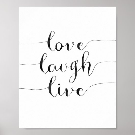 Poster Love Laugh Live (Devant)