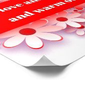 Poster Love & Laughter Warms Hearts & Home Flower (Coin)