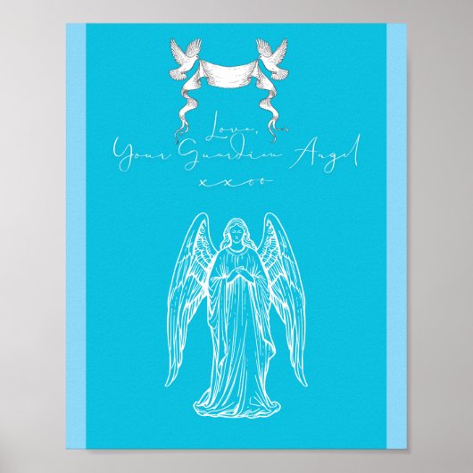 Poster Love Letter Design - Love, Your Guardian Angelxxoo (Devant)