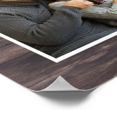 Poster Love Life with You 7 Photo Collage | Bois rustique (Coin)