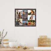 Poster Love Life with You 7 Photo Collage | Bois rustique (Cuisine)