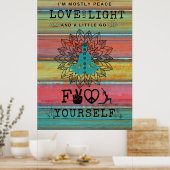 Poster Love & Light Yoga (Cuisine)
