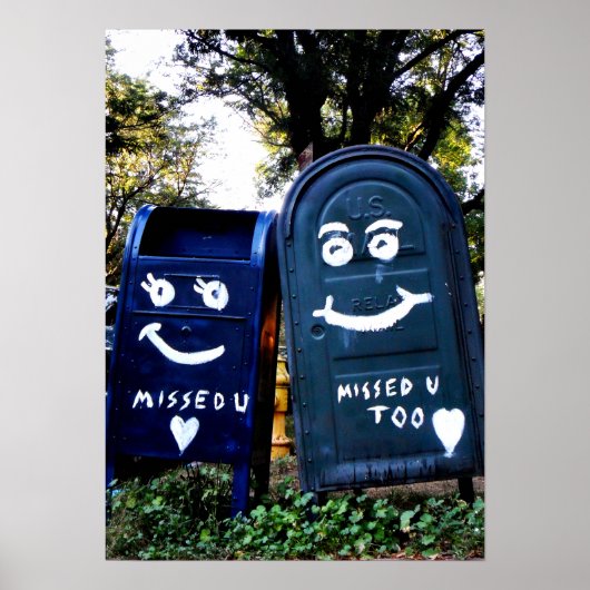 Poster love mailboxes : vous m'avez manqué (Devant)