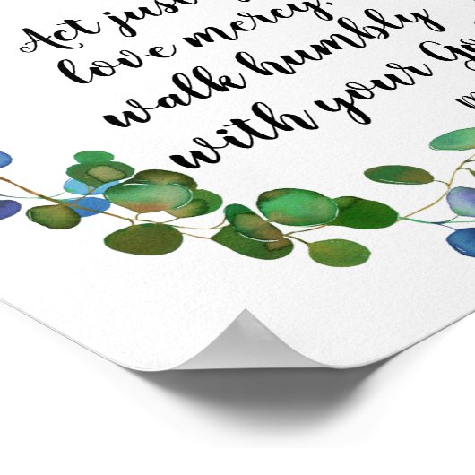 Poster Love Mercy Scripture (Coin)