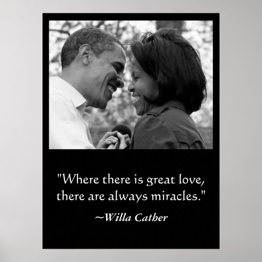 POSTER LOVE & MIRACLES POSTER, BARACK & MICHELLE OBAMA (Devant)
