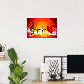Poster Love Music (Bureau à domicile)