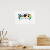 Poster Love Never Fails (volets bleu, rouge et jaune) (Cuisine)
