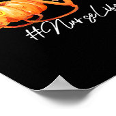 Poster Love Nurse Life Citrouille Automne Automne Thanksg (Coin)