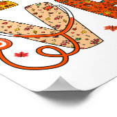 Poster Love Nurse Life Fall Mbu Nurse Turkey Thanksgiving (Coin)