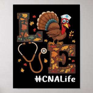 Poster Love Nurse Thanksgiving Cna Certified Nurse Ista