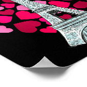 Poster Love Paris Heart Eiffel Tower Souvenir France Fren (Coin)