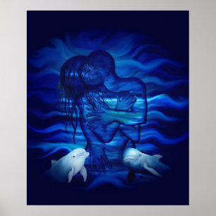 Poster Love, Passion act - paire avec dauphin