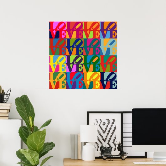 Poster Love Pop Art (Bureau à domicile)