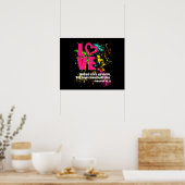 Poster Love Proverbes Bible Verse Neon Paint Splatter (Cuisine)